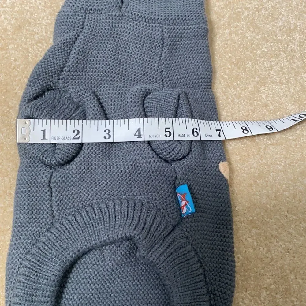 Dog Hooded Sweater Gray with Star design - L NWT